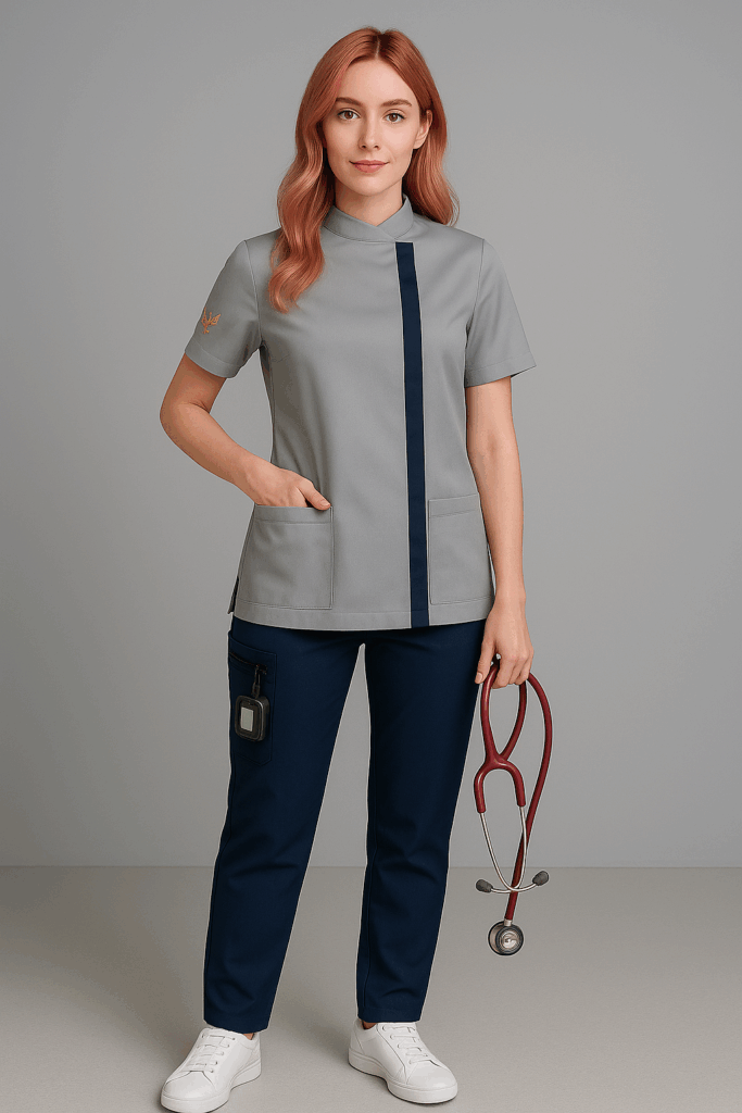 Medomode Axis Collection – modern medical scrubs designed and manufactured in Los Angeles with U.S.-sourced fabric